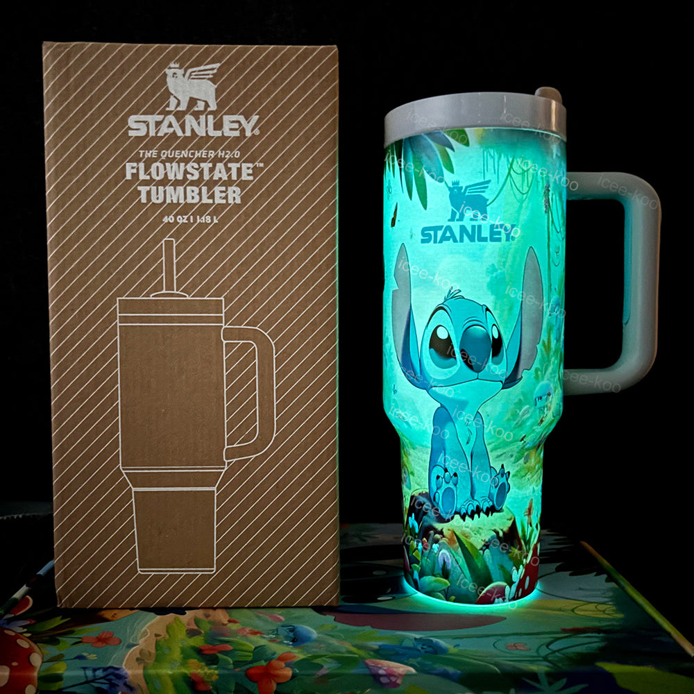 40oz Glow in the Dark Stitch Tumbler