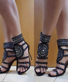 Open Toe Rhinestone Design High