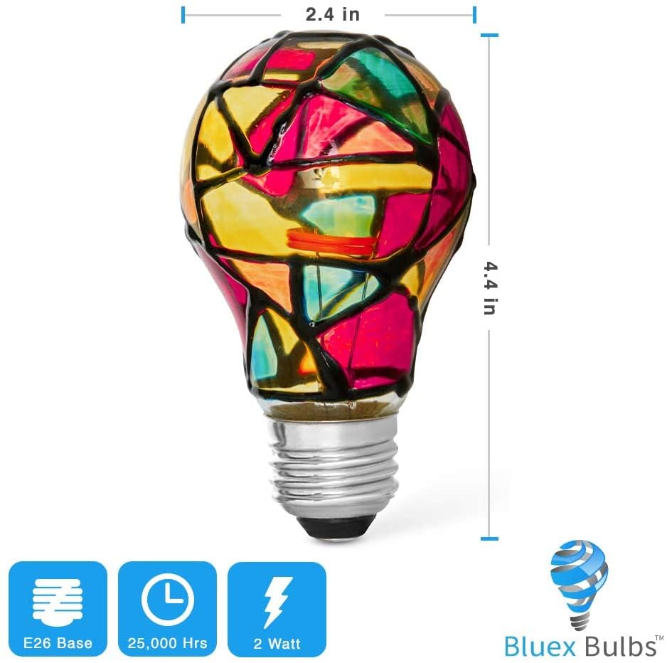 Stained Glass Light Bulbs (Pack of 4)
