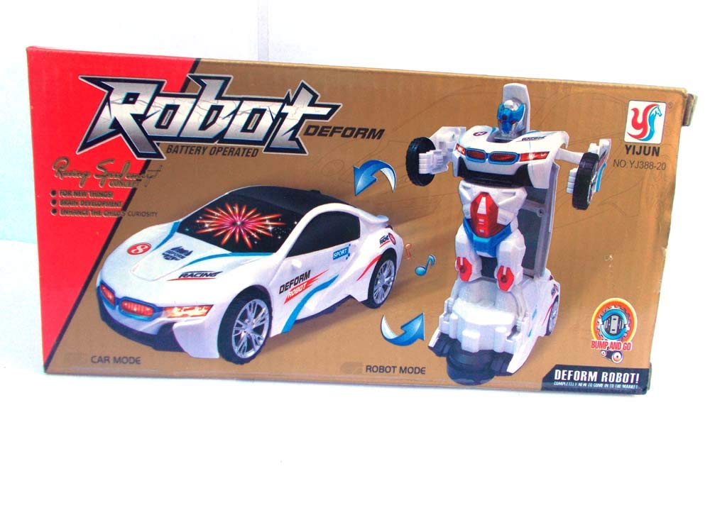 Car Robot Deform Battery Operated Car with Light and Music