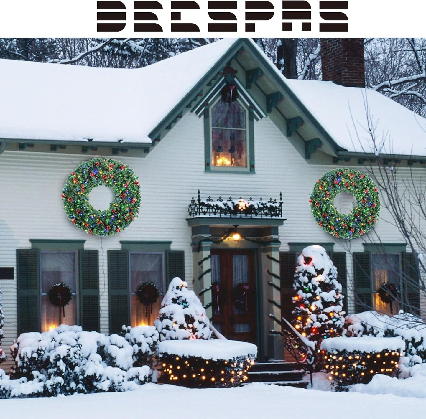 Large Outdoor Christmas Wreath – Pre-lit