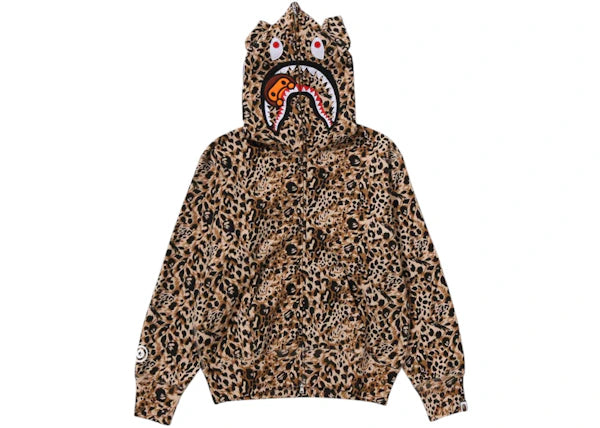 Wild Leopard Pattern Milo Shark Full Zip Hoodie
