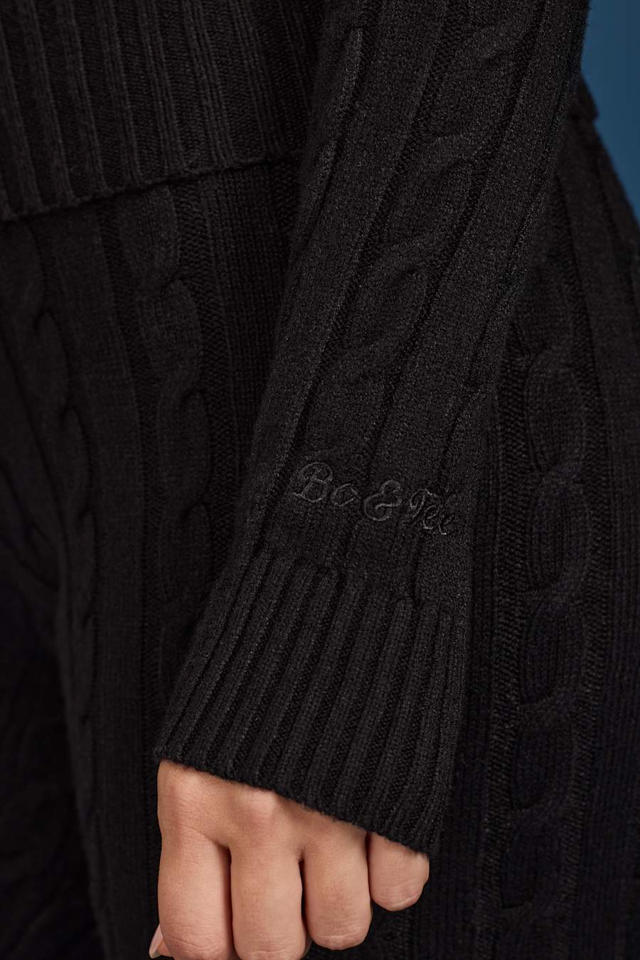 Cable-Knit Zip-Up Hoodie
