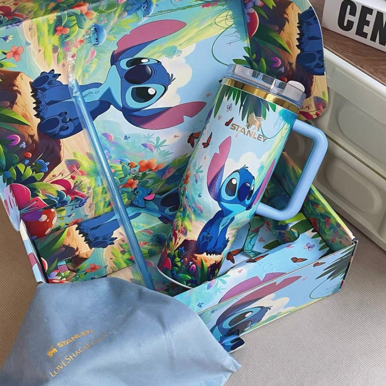 40oz Glow in the Dark Stitch Tumbler