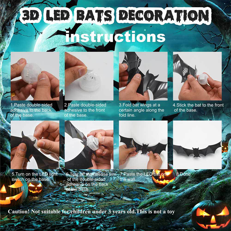 3D Bat Decor โ No Drilling Needed
