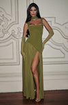 Tullulah Maxi Dress - Deep Olive