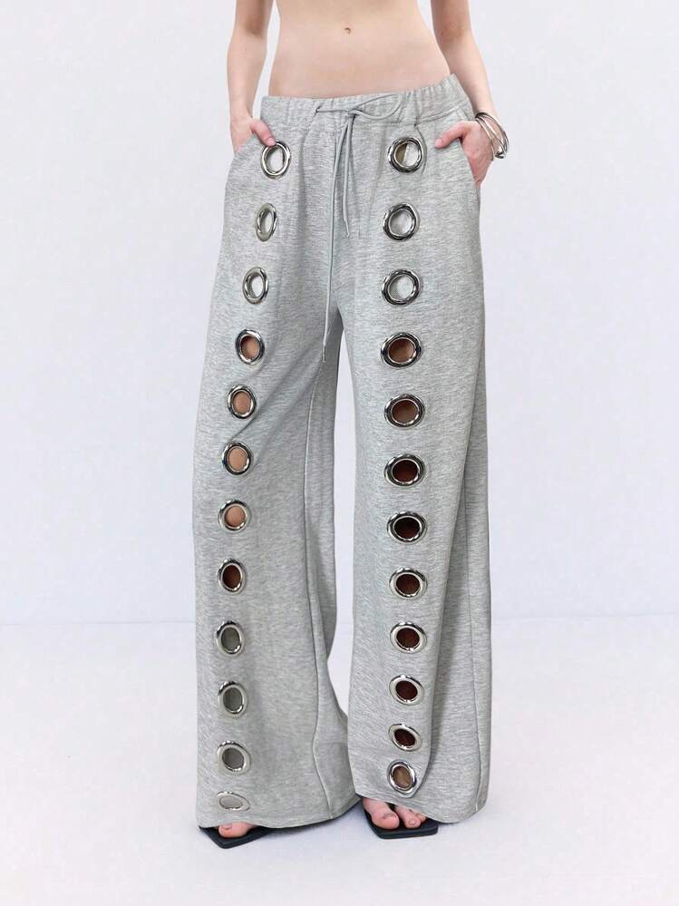 Eyelet Pants