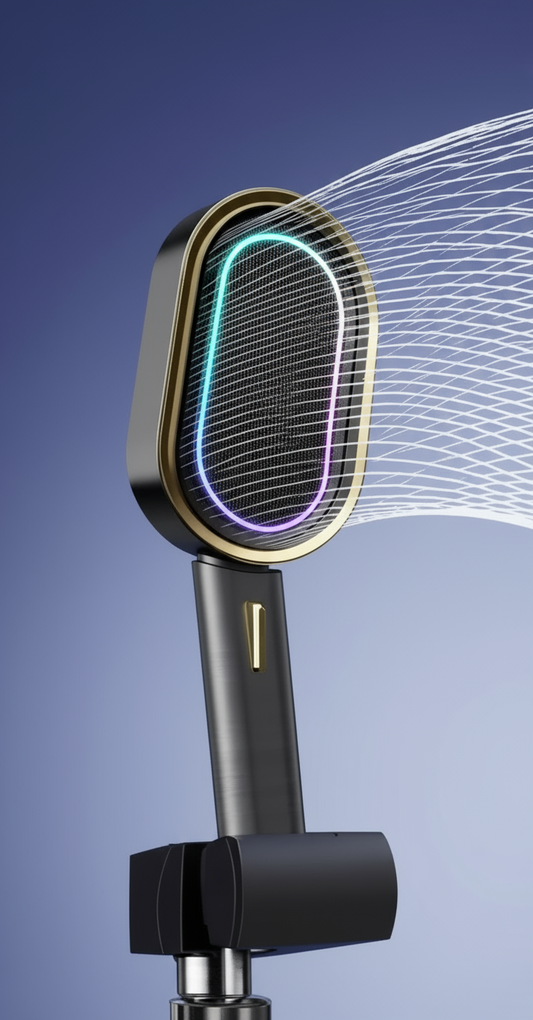 Shower head with karaoke microphone