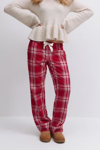 Ribbon Flannel PJ Top