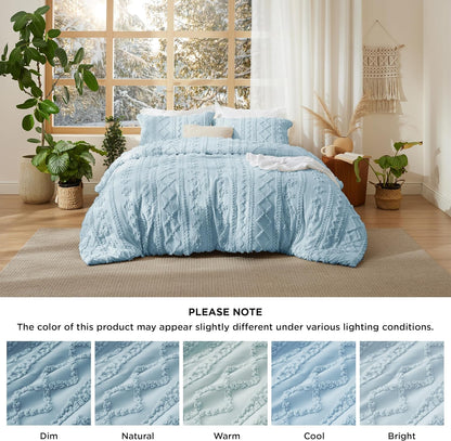 Tufted Boho Comforter Set Queen Size