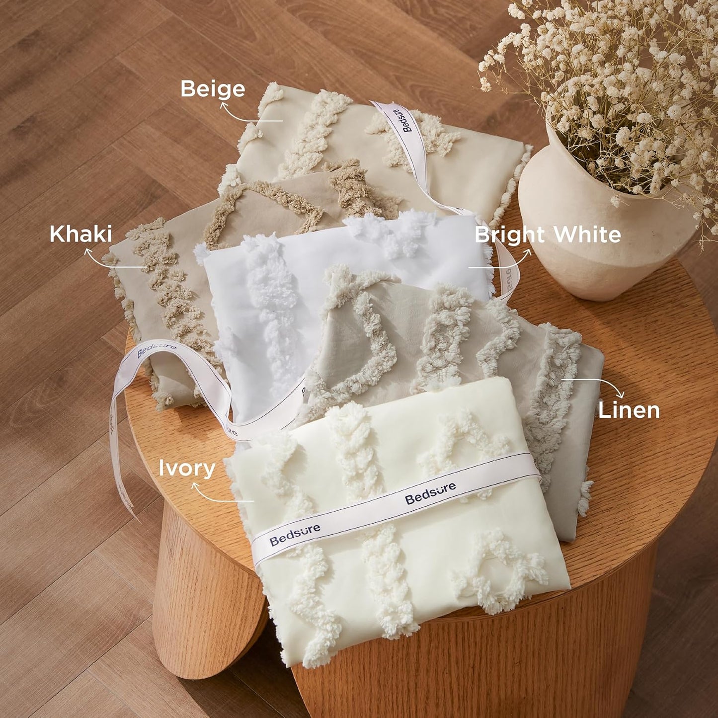 Tufted Boho Comforter Set Queen Size