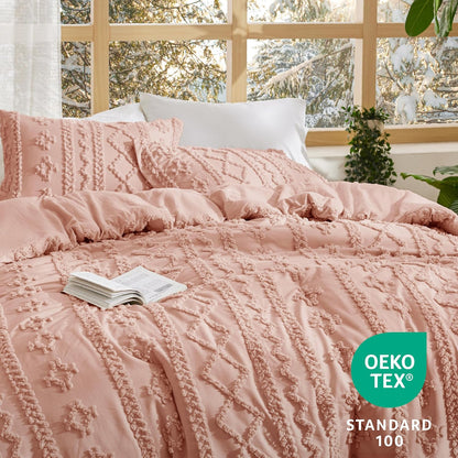 Tufted Boho Comforter Set Queen Size