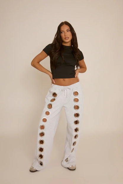 Eyelet Pants
