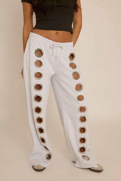 Eyelet Pants