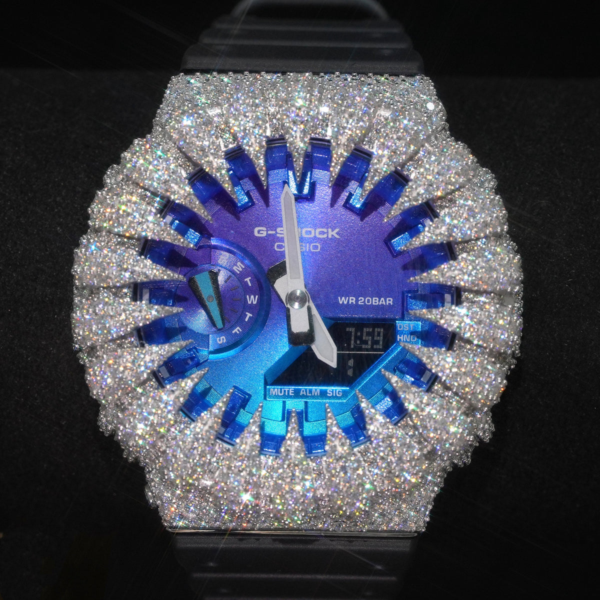 Iced Out G shock Watch Moissanite Diamond