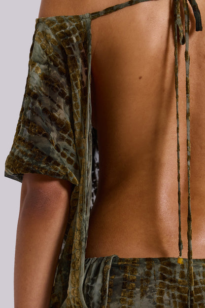 Ophidian Devore Backless Mini Dress