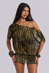 Ophidian Devore Backless Mini Dress