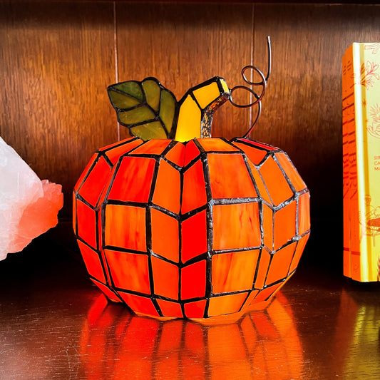 Stained Pumpkin Lamp