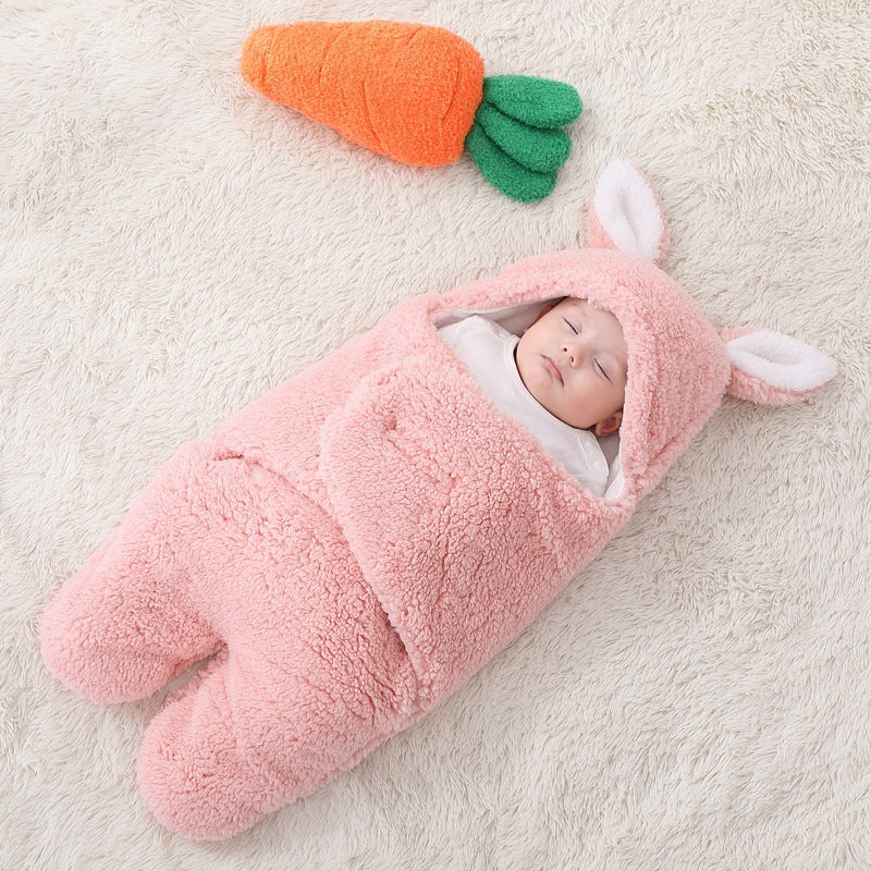 Ultra-Soft Fluffy Plush Baby Sleep Sack - Infant Bear Swaddle Sleeping Bag