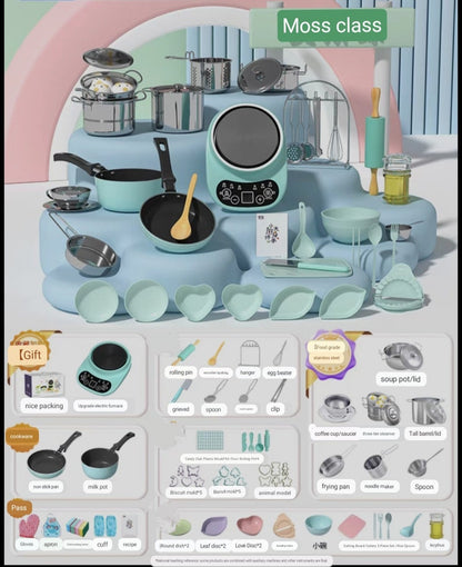 Real Mini Kitchen Set: Kids Cooking Role Play