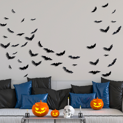 3D Bat Decor  – No Drilling Needed