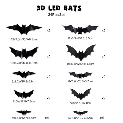 3D Bat Decor  – No Drilling Needed